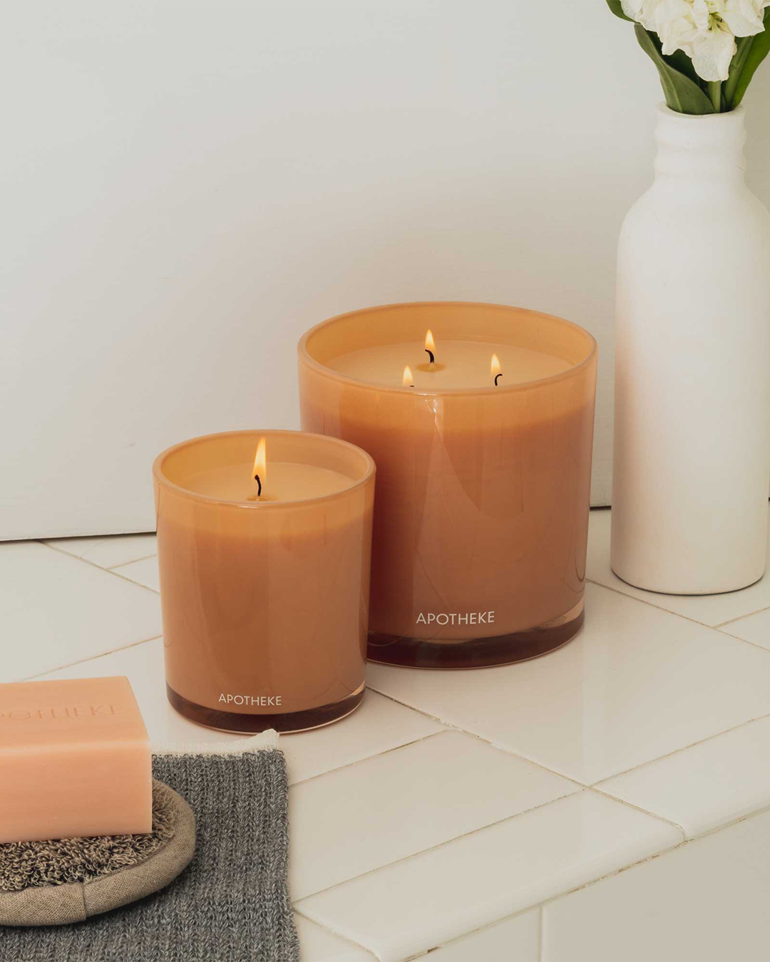 נר ריחני 3 פתילים - Cedarwood Ginger