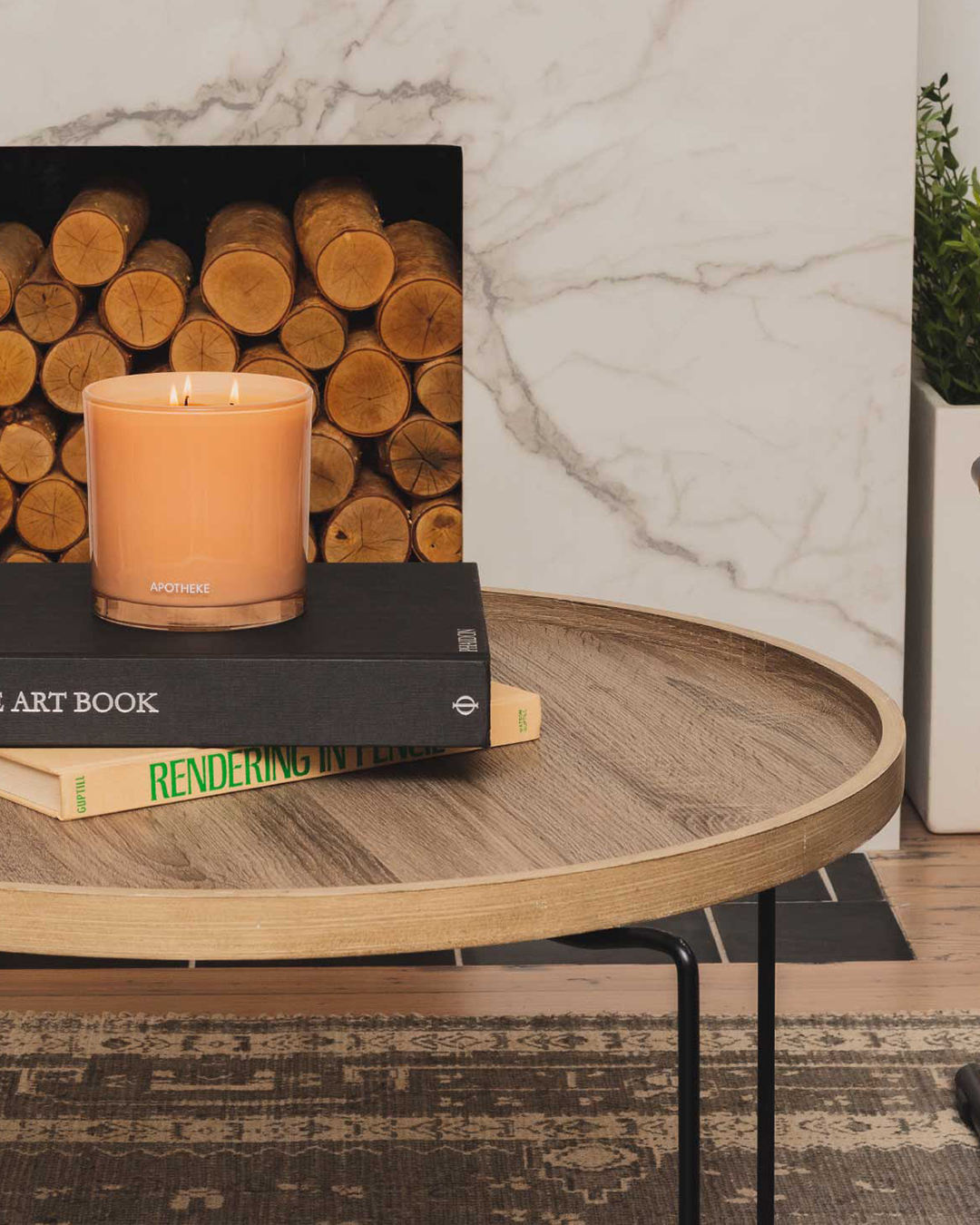 נר ריחני 3 פתילים - Cedarwood Ginger