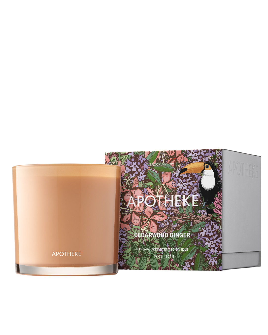 נר ריחני 3 פתילים - Cedarwood Ginger