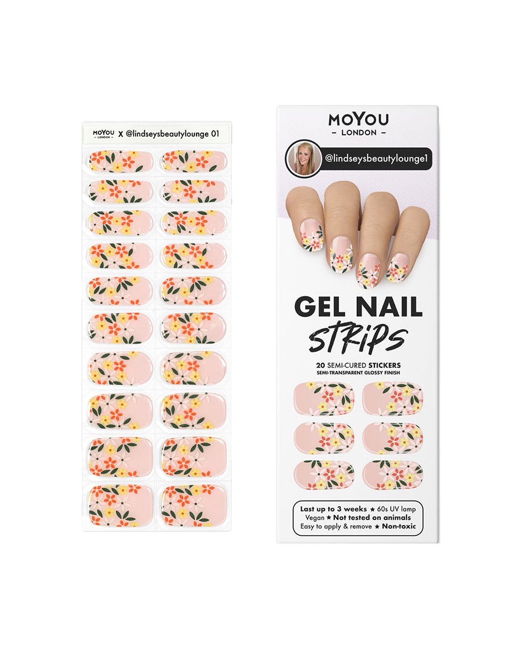 רצועות ג'ל ציפורניים צבעוניות