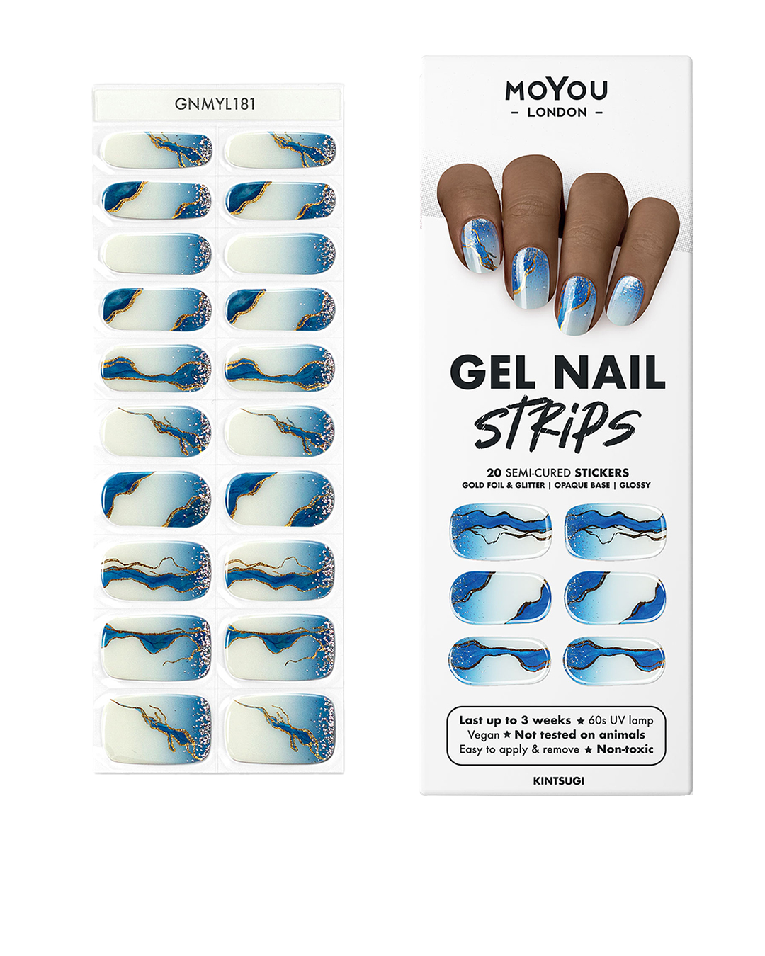 רצועות ג'ל ציפורניים צבעוניות