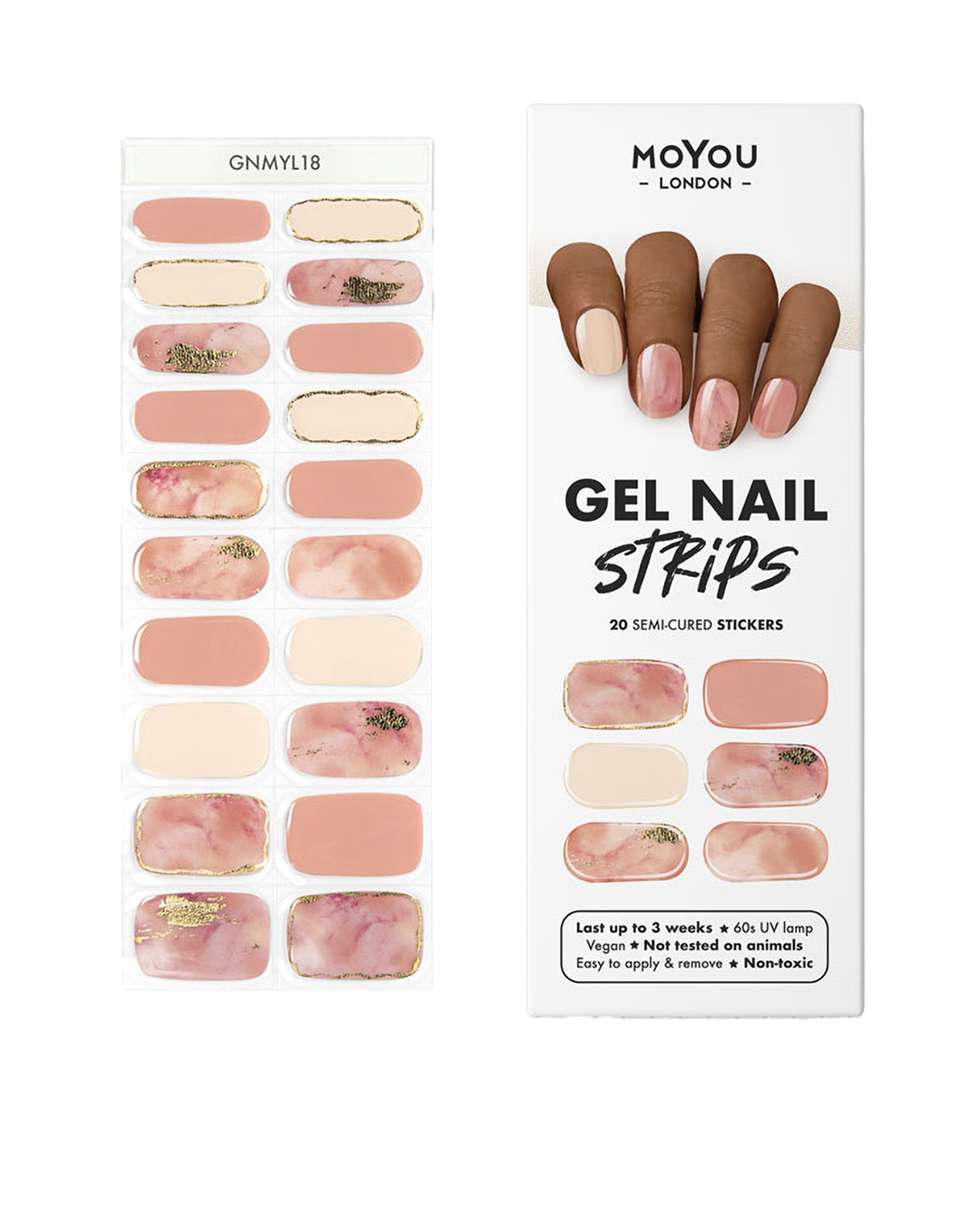 רצועות ג'ל ציפורניים צבעוניות