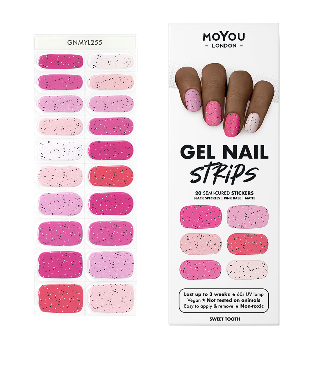 רצועות ג'ל ציפורניים צבעוניות