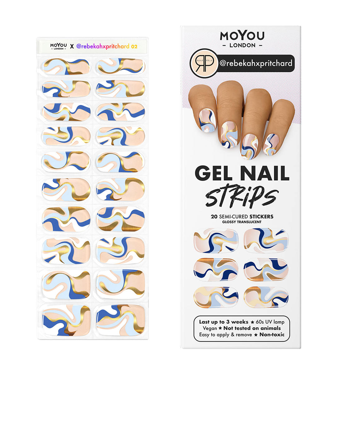 רצועות ג'ל ציפורניים צבעוניות