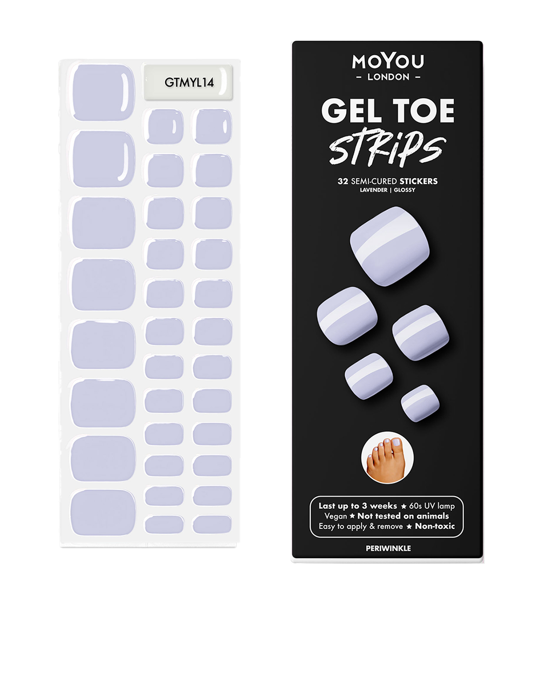 רצועות ג'ל לציפורני רגליים