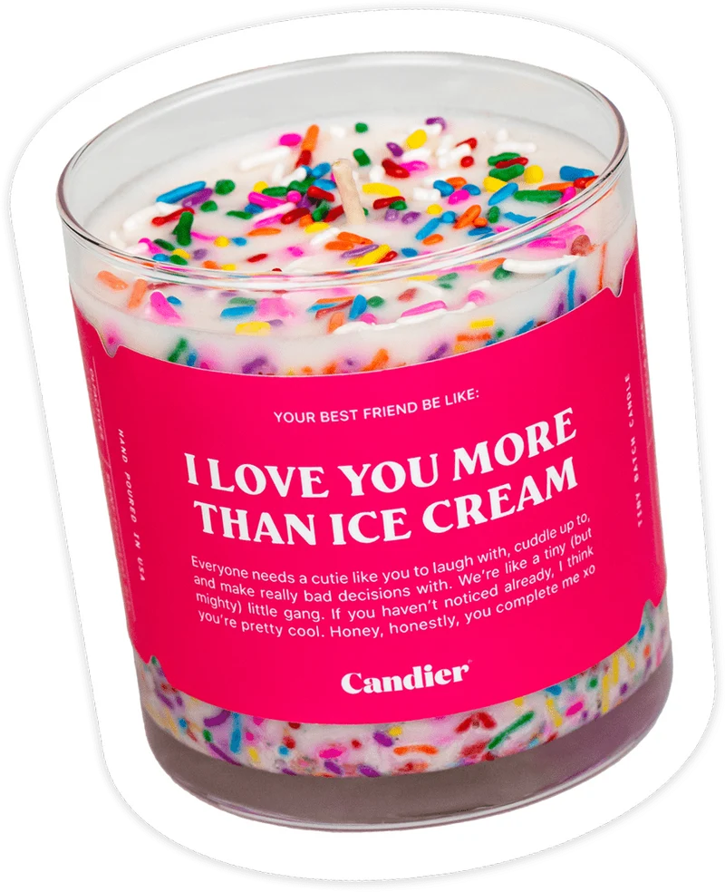 נר -I LOVE YOU MORE THAN ICE CREAM