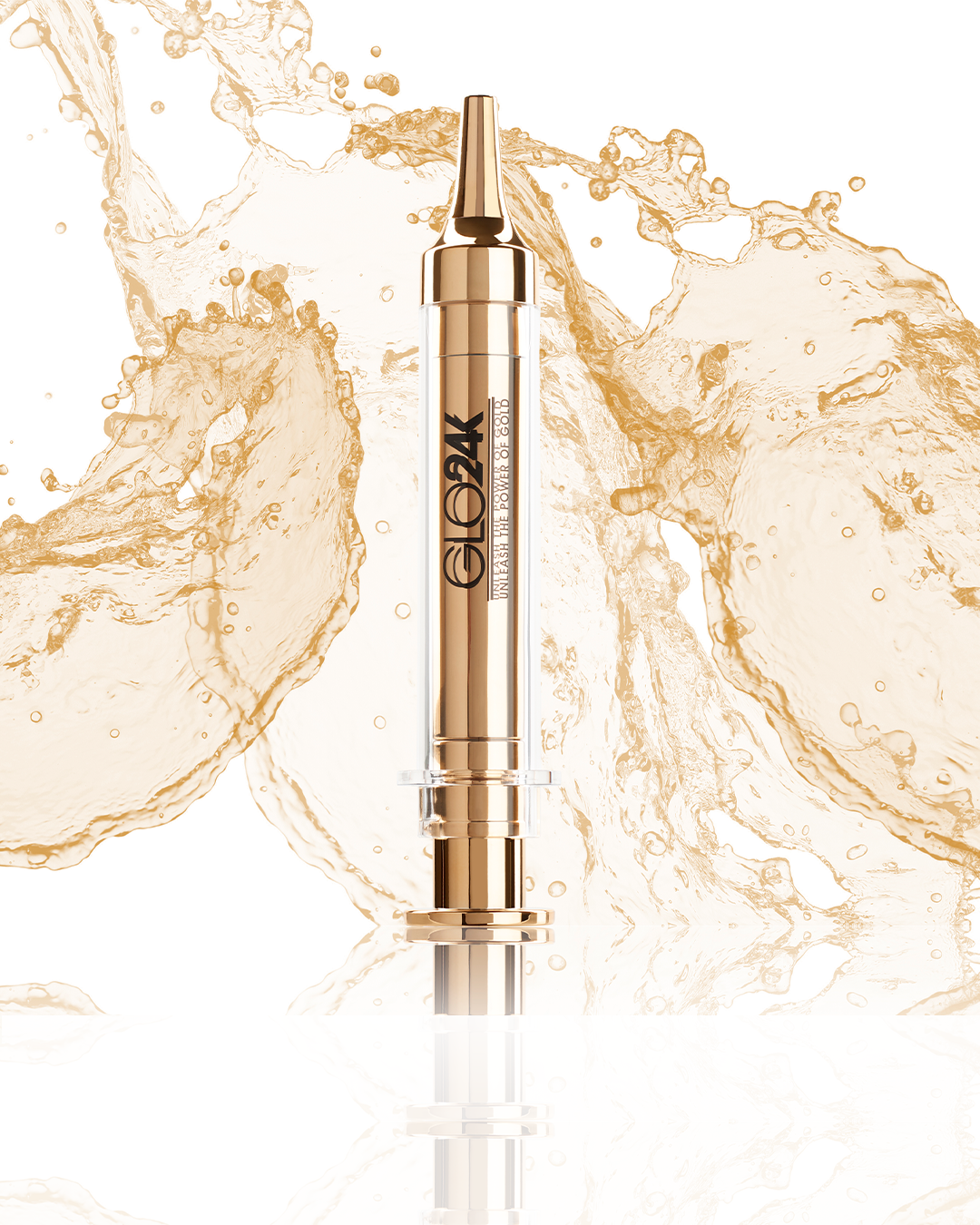 עם פרטי זהב לאפקט בוטוקס GLO24K תמונת טקסטורת קרם אנטי אייג'ינג