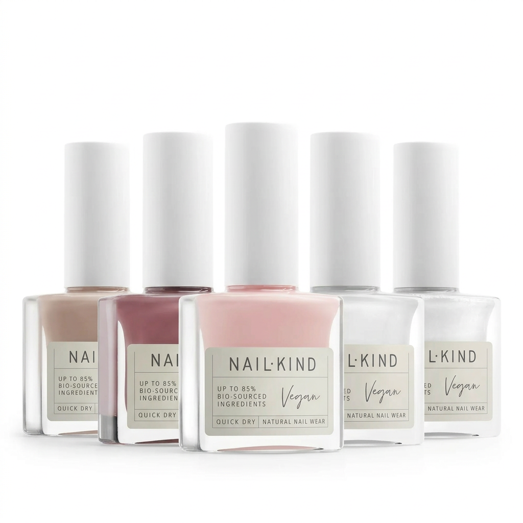 NailKind Nude Bundle: A set of 5 nail polishes in nude and pastel shades
