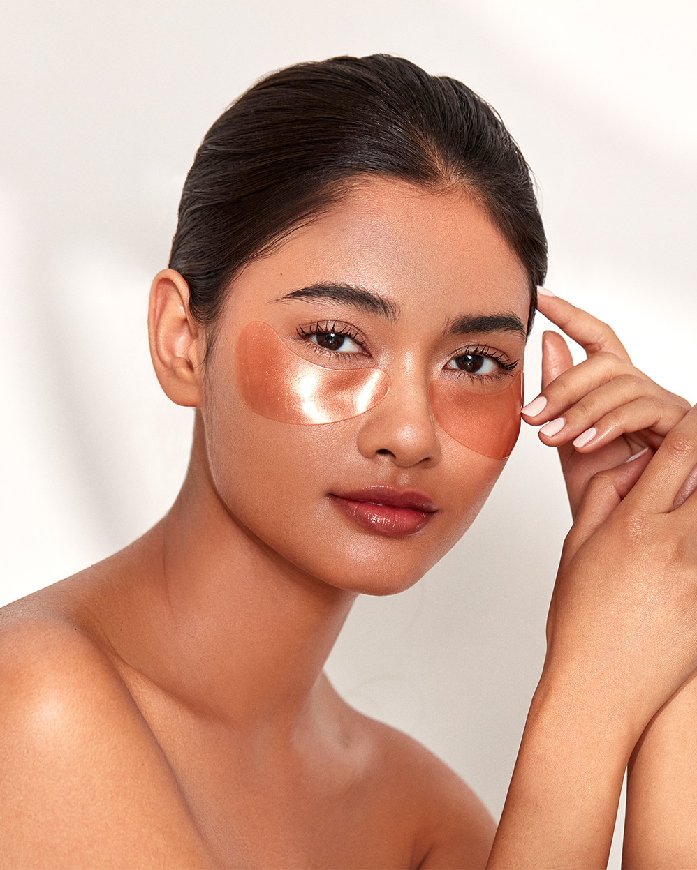 Brightening hydrogel eye mask case - Rose Gold