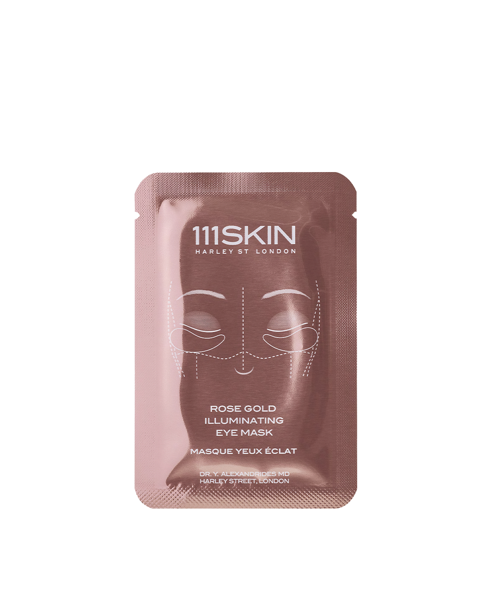 Brightening hydrogel eye mask case - Rose Gold