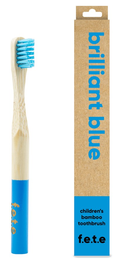F.E.T.E Brilliant Blue kids bamboo toothbrush