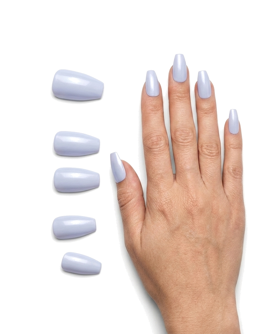 imPRESS Cloudless press-on nails worn on hand with loose nails