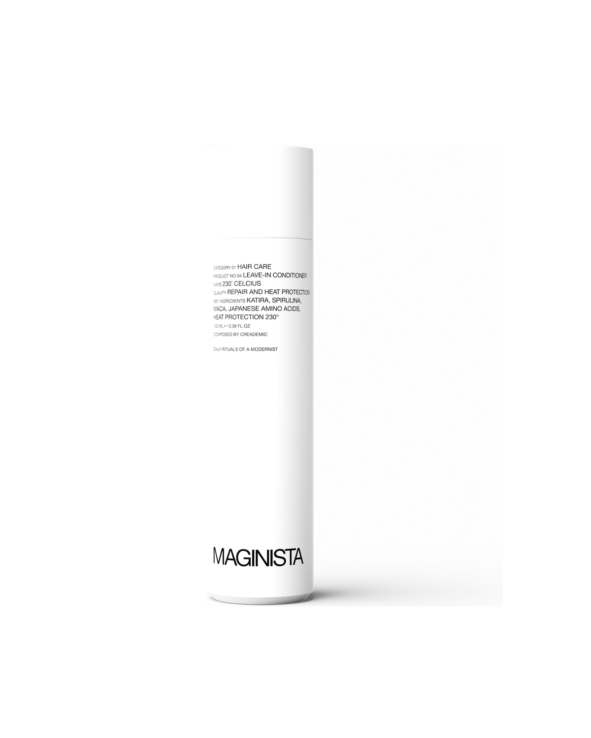 מרכך ללא שטיפה MAGINISTA 230° Celcius — אריזה רשמית על רקע לבן