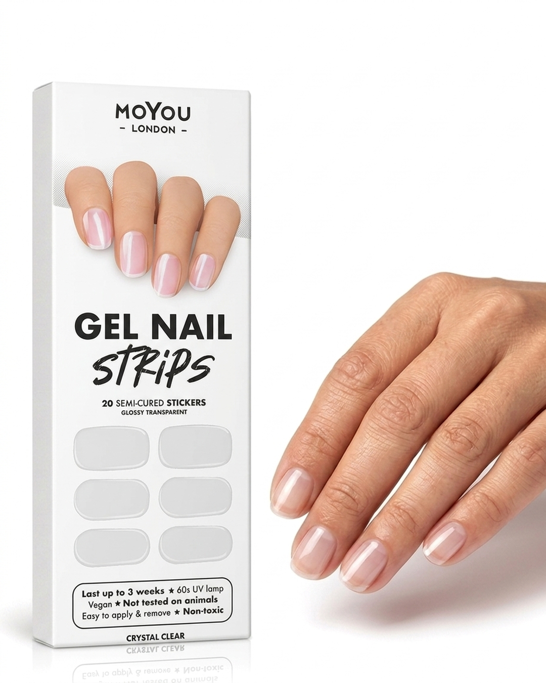 MoYou London — Crystal Clear gel nail strips