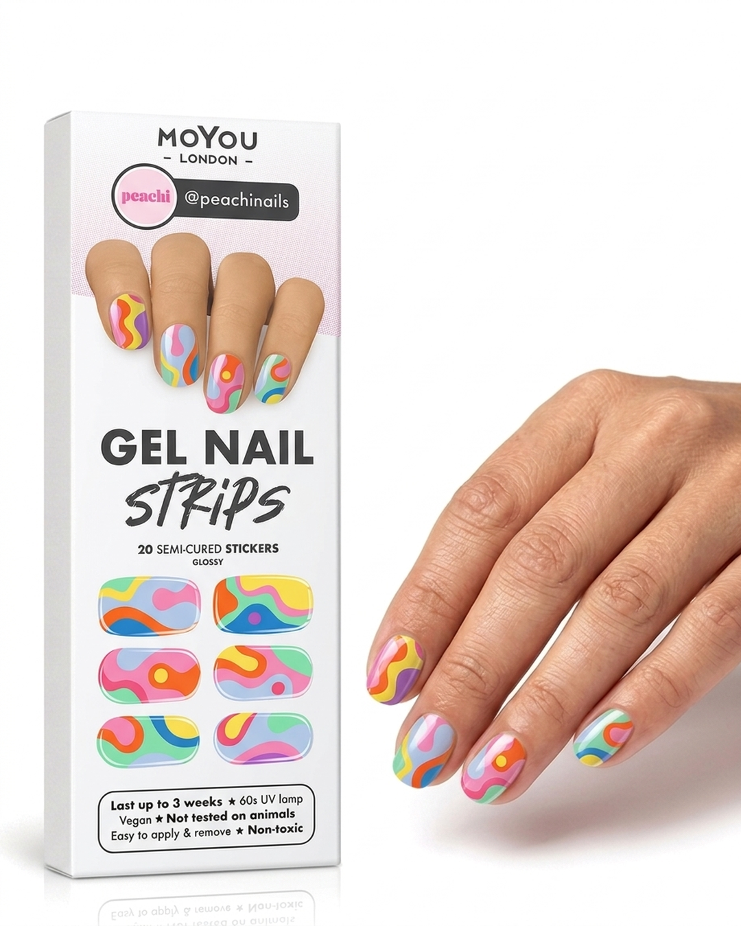 MoYou London — Peachy Nails 03 gel nail strips
