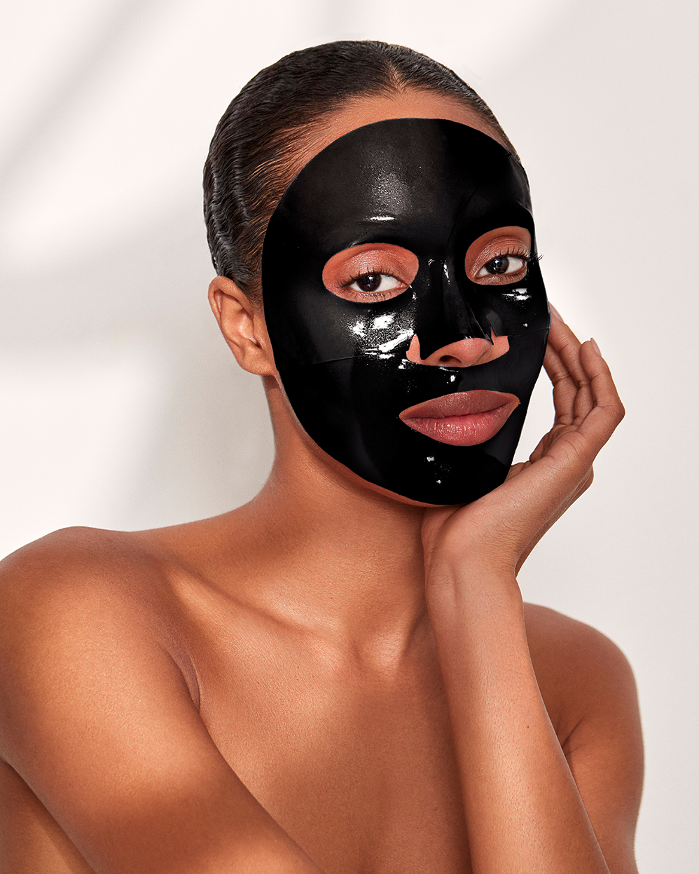 Hydrogel face mask case for lifting and firming - black diamond