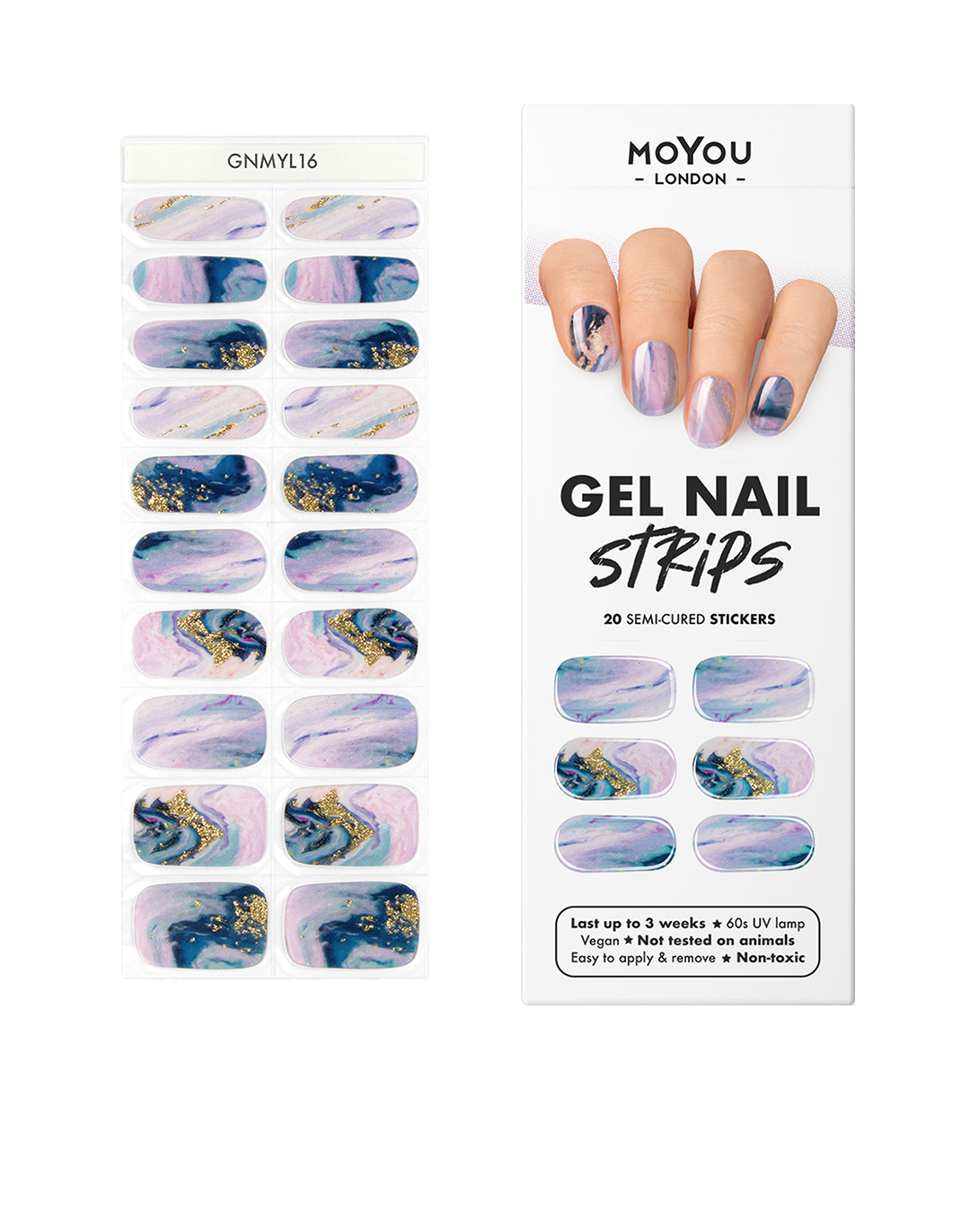 רצועות ג'ל ציפורניים צבעוניות