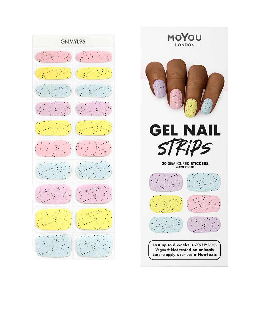 רצועות ג'ל ציפורניים צבעוניות