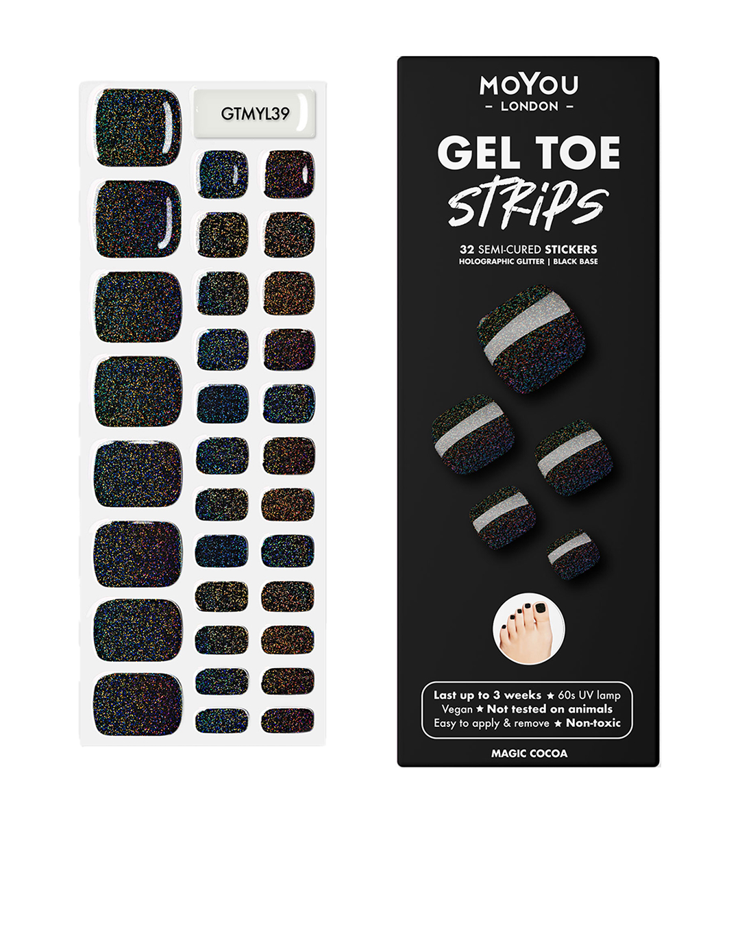 רצועות ג'ל לציפורני רגליים