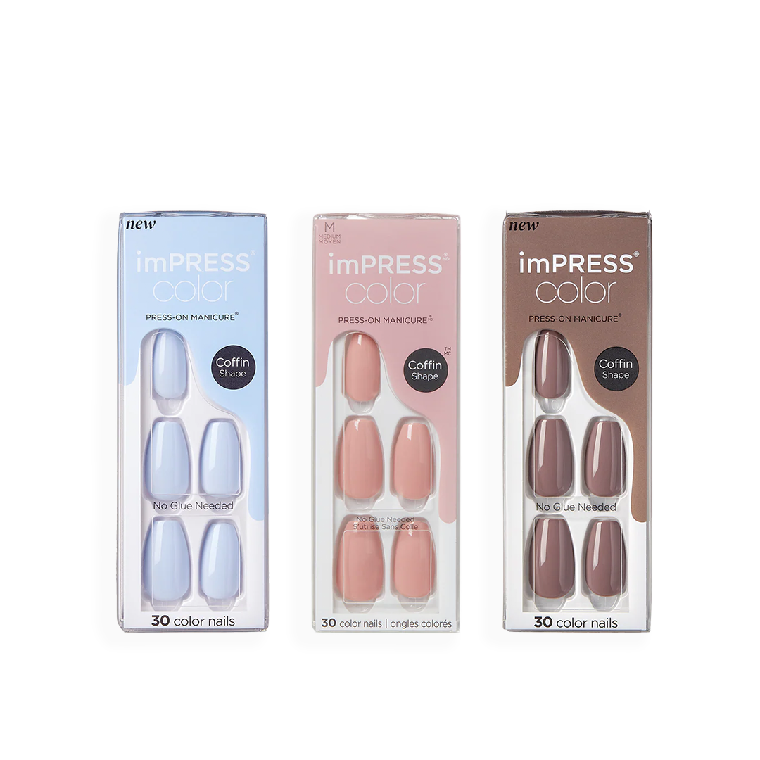 The Ballerina Trio: A Pack of 3 Gel-Look Press-On Nail Kits