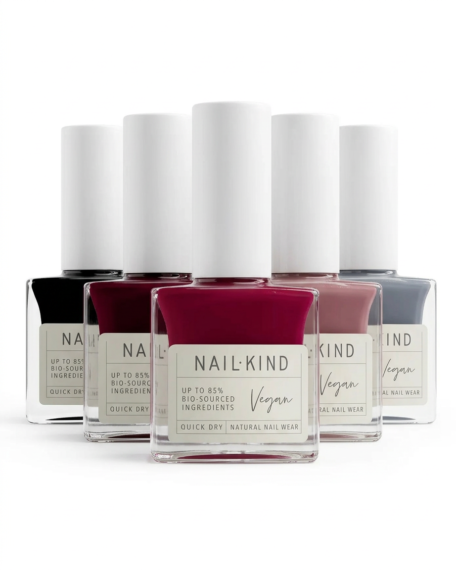 NailKind Winter Bundle: A set of 5 nail polishes in deep winter shades