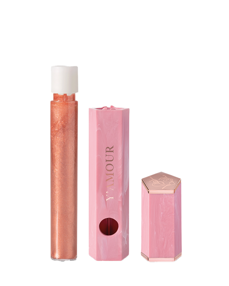 סט גלוס לשפתיים עם אריזה ורודה אלגנטית - לשפתיים זוהרות