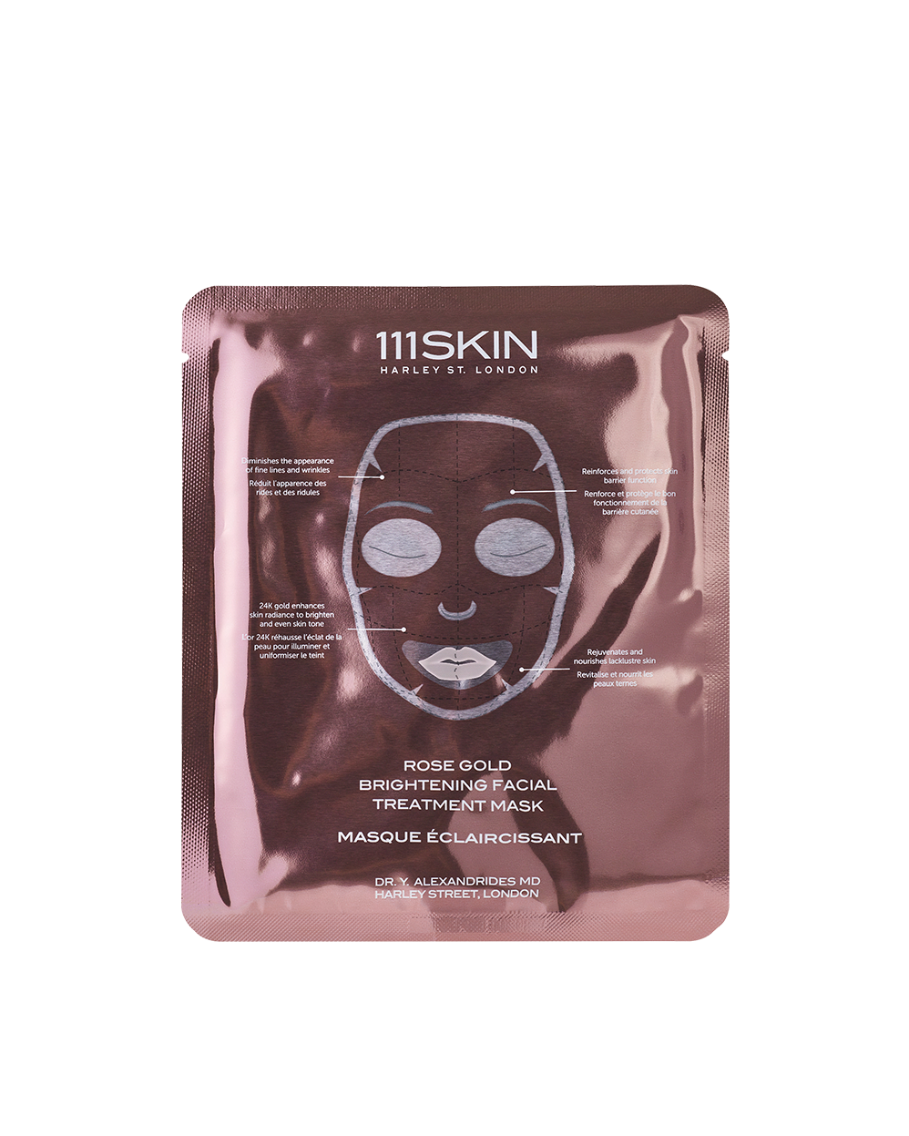 A case of hydrogel masks for brightening face care - Rose Gold