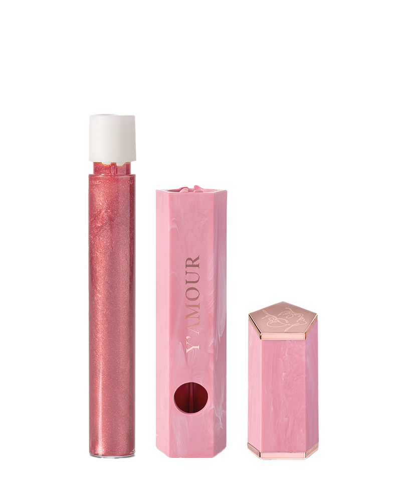 תצוגת אודם שפתיים ורוד