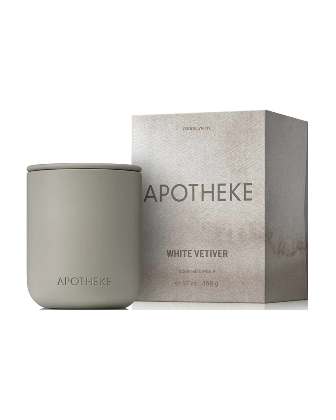 נר קרמי 2 פתילים - White Vetiver
