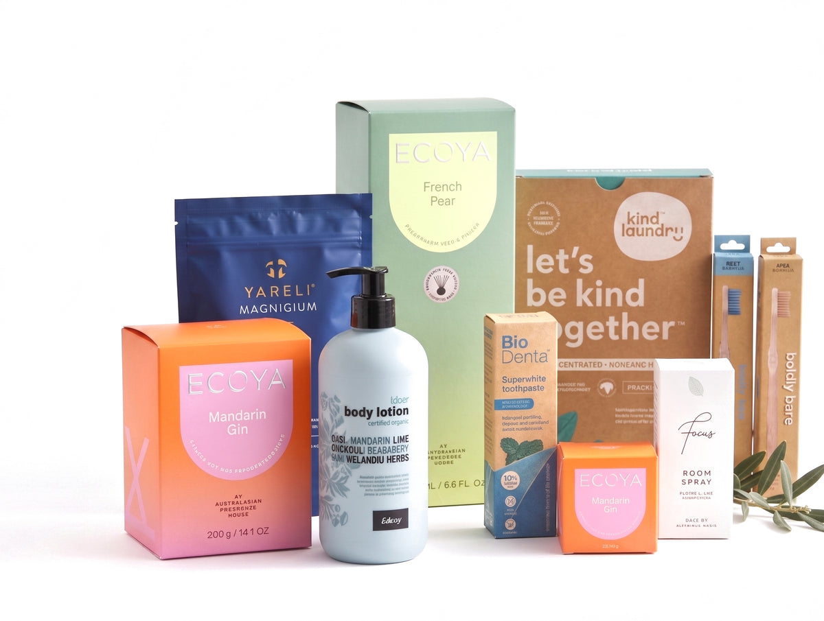 The Holiday Premium Ritual — full product line-up on a pure white background