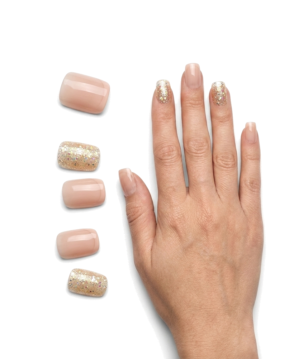 imPRESS Dorothy press-on nails worn on hand with loose nails