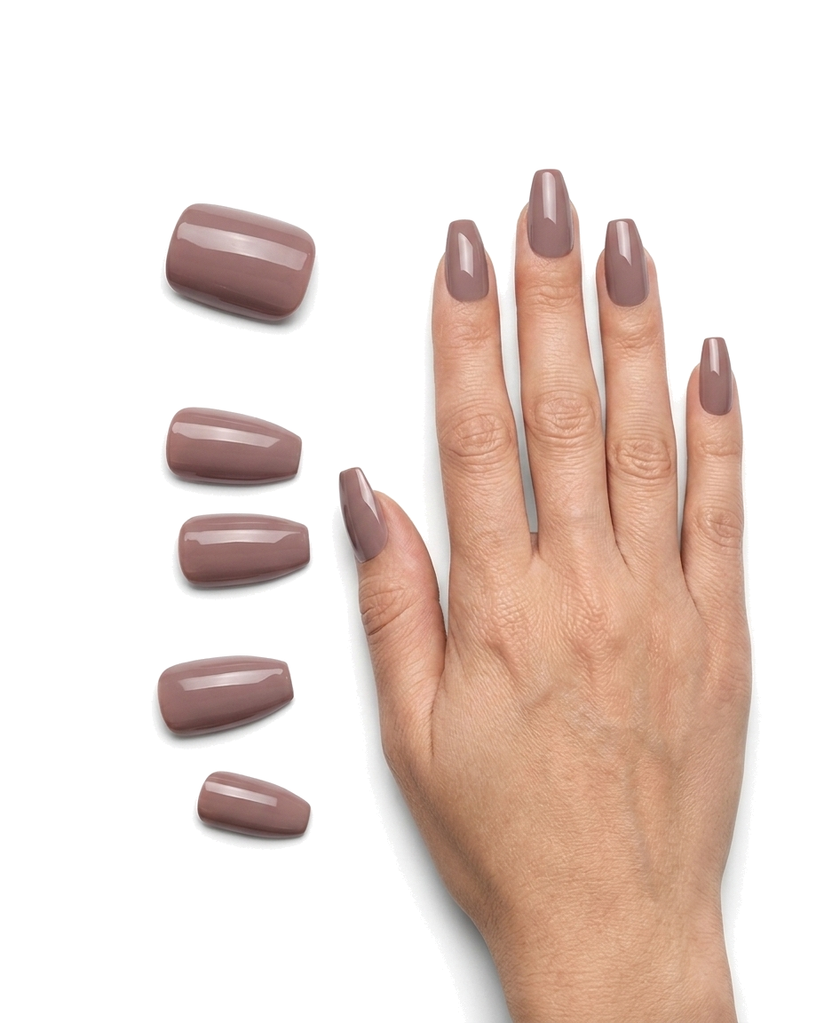 imPRESS Dusk press-on nails worn on hand with loose nails