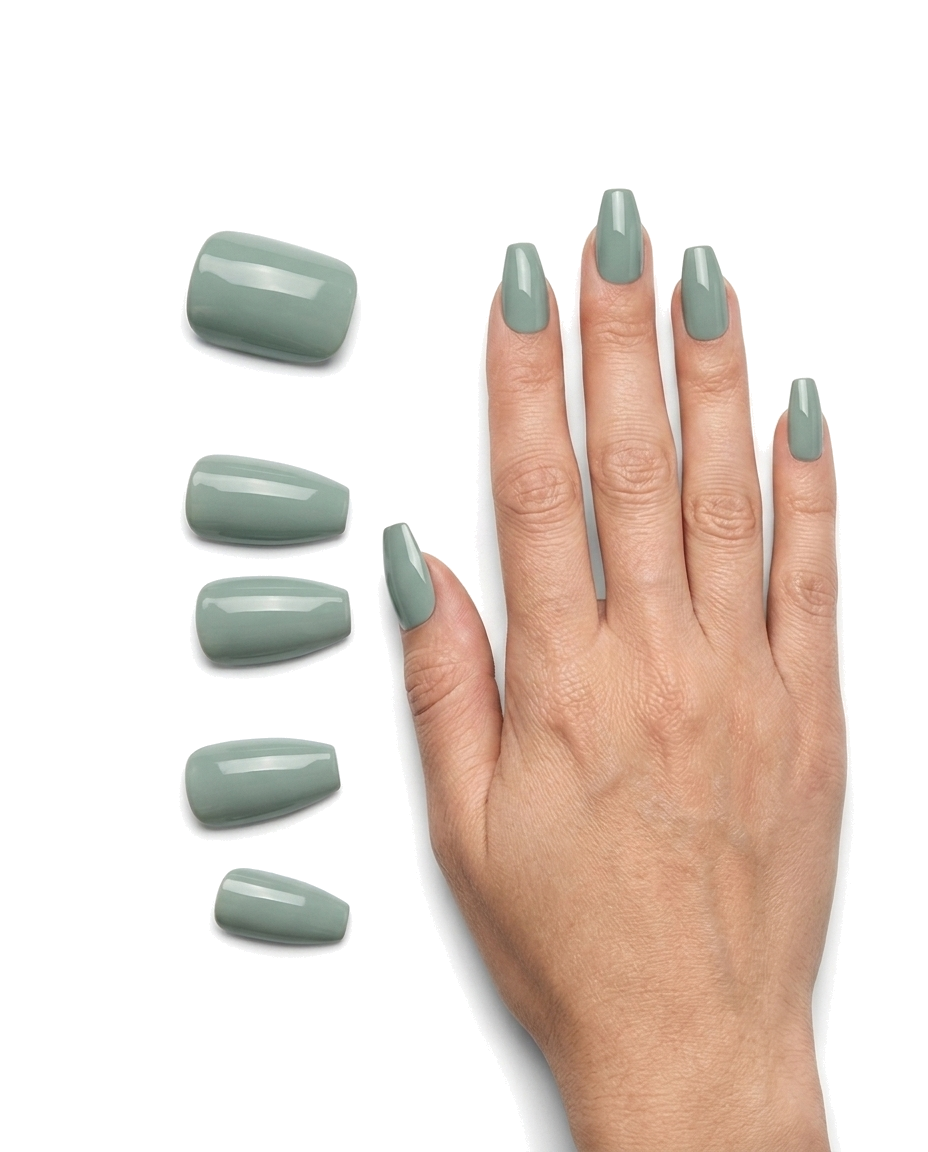 imPRESS Going Green press-on nails worn on hand with loose nails