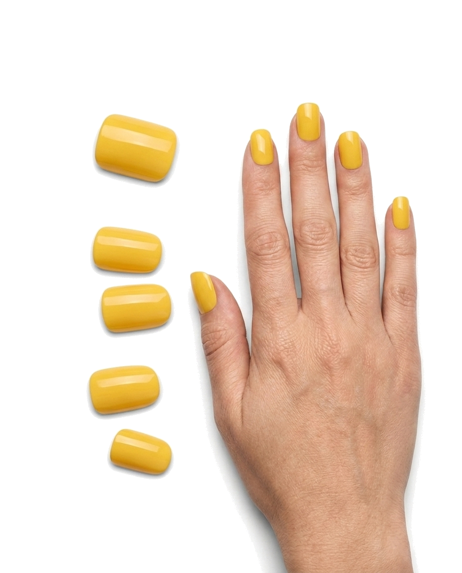 imPRESS YOLO press-on nails worn on hand with loose nails