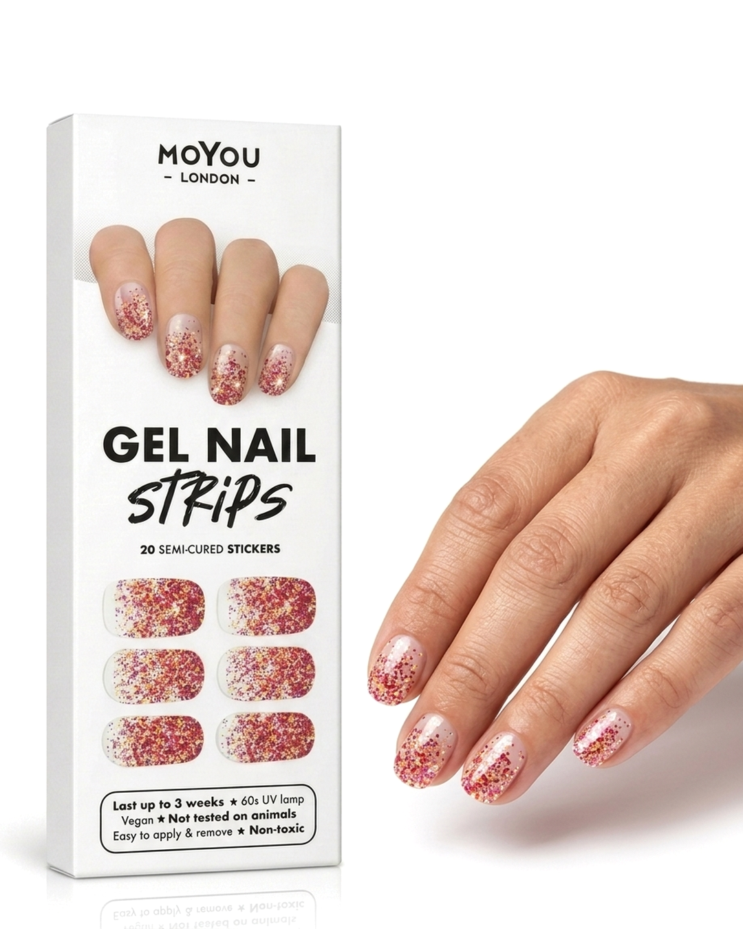 MoYou London — Glitter Punch gel nail strips