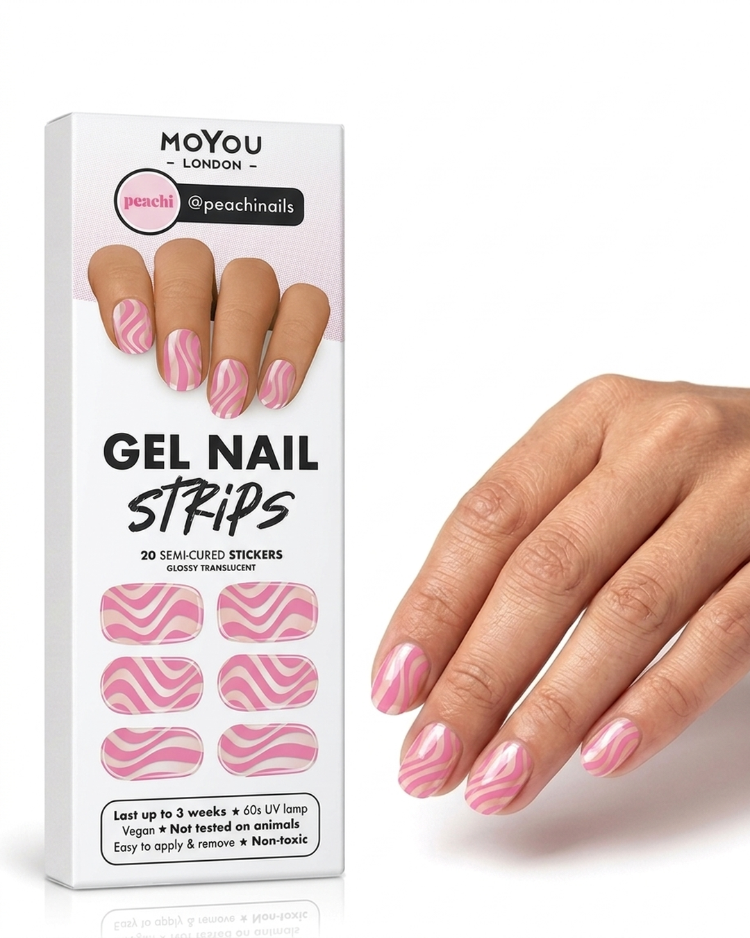 MoYou London — Peachy Nails 01 gel nail strips